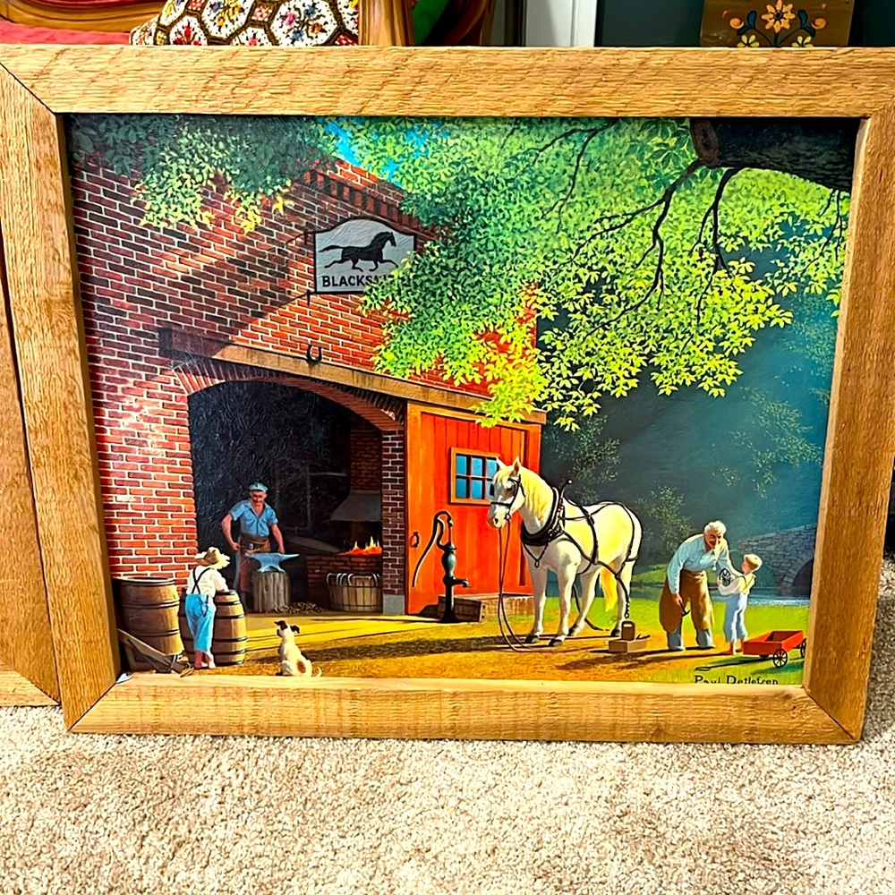 Paul Detlefsen “the smithy” framed painting